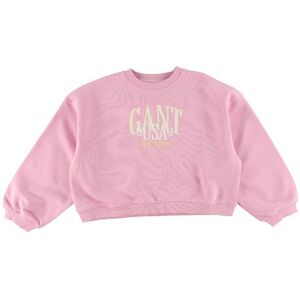 Gant Sweatshirt - C-Neck - Cropped - Milky Pink - Gant - 11-12 År (146-152) - Sweatshirt