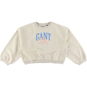 Gant Sweatshirt - C-Neck - Cropped - Rubber Grey Melange - Gant - 11-12 År (146-152) - Sweatshirt