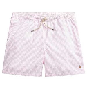 Polo Ralph Lauren Badeshorts - Classics Ii - Rosa/hvidstribet - Polo Ralph Lauren - 10-12 År (140-152) - Badetøj