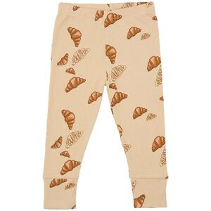 Vacvac Leggings - Carli - Big Croissant - Beige - Vacvac - 3-4 År (98-104) - Leggings