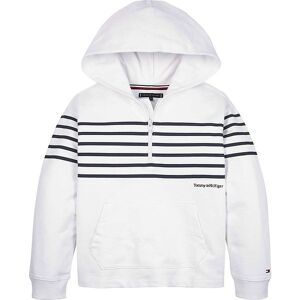 Tommy Hilfiger Hættetrøje - Breton Stripe - Ancient White - Tommy Hilfiger - 8 År (128) - Hættetrøje