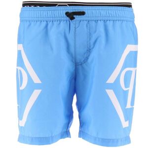 Philipp Plein Badeshorts - Blå M. Hvid - Philipp Plein - 12 År (152) - Badetøj