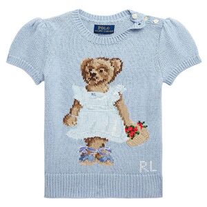 Polo Ralph Lauren T-Shirt - Strik - Cottage - Estate Blue M. Bam - Polo Ralph Lauren - 6 År (116) - T-Shirt
