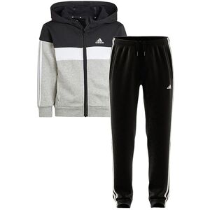 Adidas Performance Sweatsæt - Cardigan/bukser - Sort/hvid/grå - Adidas Performance - 7 År (122) - Sweatsæt