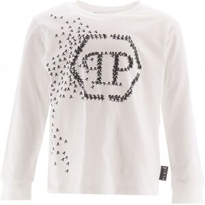 Philipp Plein Bluse - Optical White M. Print - Philipp Plein - 10 År (140) - Bluse