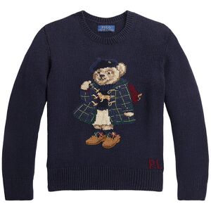 Polo Ralph Lauren Bluse - Strik - Navy M. Bamse - Polo Ralph Lauren - 8-10 År (128-140) - Bluse