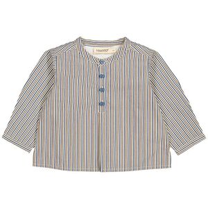 Marmar Skjorte - Cotton Poplin - Totoro - Ocean Stripes - Marmar - 74 - Skjorte