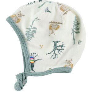 Joha Babyhjelm - Uld/bambus - Offwhite/ Grøn - Joha - 34 Cm - Babyhjelm