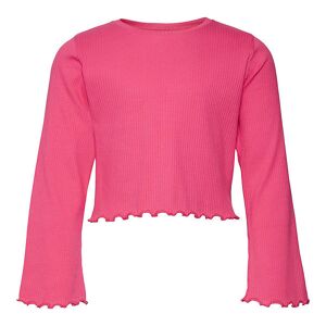 Vero Moda Girl Bluse - Rib - Crop - Vmlavender - Fuchsia Purple - Vero Moda Girl - 11-12 År (146-152) - Bluse
