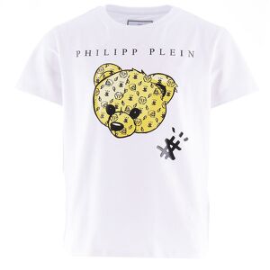 Philipp Plein T-Shirt - Hvid/gul M. Bamse - Philipp Plein - 12 År (152) - T-Shirt