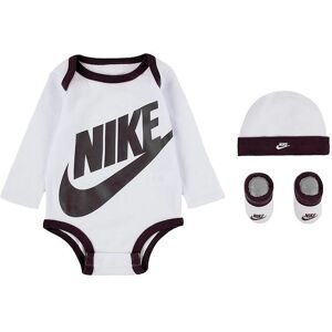 Nike Gaveæske - Futter/hue/body L/æ - Futura - Hvid M. Sort - Nike - 0-6 Mdr - Body L/æ