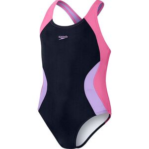 Speedo Badedragt - Colourblock Spiritback - Navy/lilla - Speedo - 5-6 År (110-116) - Badetøj