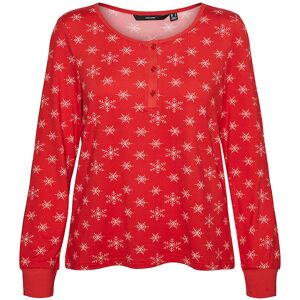 Vero Moda Girl Bluse - Vmxmas - High Risk Red/white Snowflakes - Vero Moda Girl - 13-14 År (158-164) - Bluse