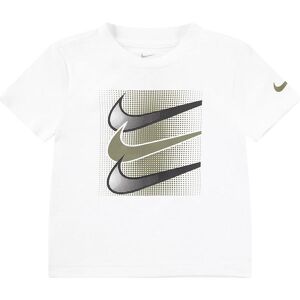 Nike T-Shirt - Hvid M. Armygrøn/sort - Nike - 3 År (98) - T-Shirt