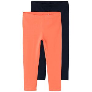 Name It Leggings - Noos - Nkfvivian - 2-Pak - Coral/dark Sapphir - Name It - 9-10 År (134-140) - Leggings