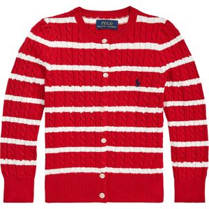 Polo Ralph Lauren Cardigan - Strik - Rød/hvidstribet - Polo Ralph Lauren - 3 År (98) - Cardigan