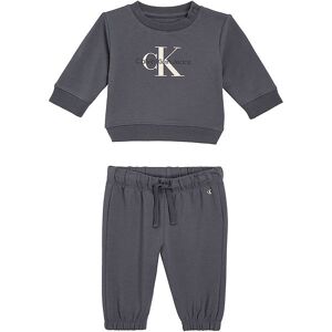 Klein Sweatsæt - Monogram - Dark Grey - Calvin Klein - 1 År (80) - Sweatsæt