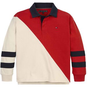 Tommy Hilfiger Polobluse - Colorblock Rugby - Rød/hvid - Tommy Hilfiger - 7 År (122) - Bluse