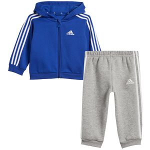 Adidas Performance Sweatsæt - I 3s Fz Fl - Blå/gråmeleret M. Hvi - Adidas Performance - 1½ År (86) - Sweatsæt