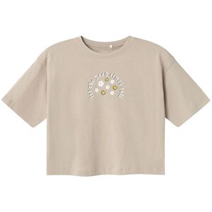 Name It T-Shirt - Nkfvamina - Pure Cashmere/smile - Name It - 6 År (116) - T-Shirt