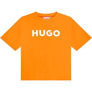 Hugo T-Shirt - Light Mango M. Hvid - Hugo - 10 År (140) - T-Shirt