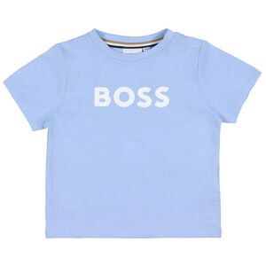 T-Shirt - Lyseblå M. Hvid - Boss - 3 År (98) - T-Shirt