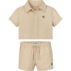 Klein Sæt - Skjorte/shorts - Linen Blend - Vanilla Heathe - Calvin Klein - 3 År (98) - Shorts