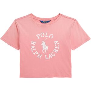 Polo Ralph Lauren T-Shirt - Pink M. Hvid - Polo Ralph Lauren - 8-10 År (128-140) - T-Shirt