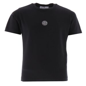 Stone Island T-Shirt - Sort M. Hvid - Stone Island - 14 År (164) - T-Shirt