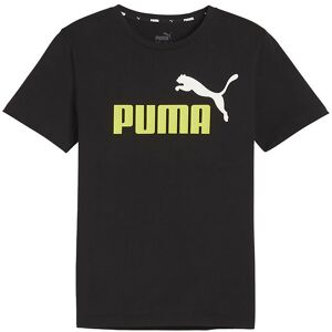 Puma T-Shirt - Ess+ 2 Col Logo - Sort - Puma - 6 År (116) - T-Shirt