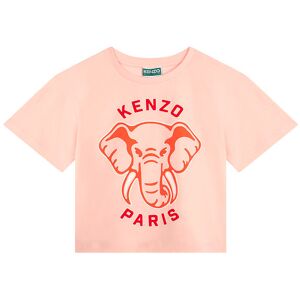 T-Shirt - Veiled Pink M. Elefant - Kenzo - 6 År (116) - T-Shirt