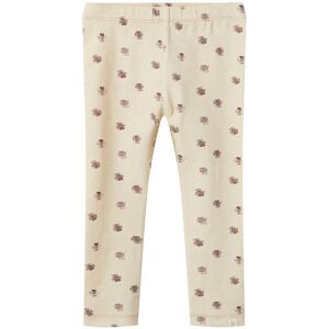 Lil' Atelier Leggings - Nmfgaya Lia - Fog/flower - Lil Atelier - 5 År (110) - Leggings