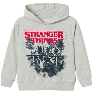 Name It Hættetrøje - Nkmfinny Stranger Things - Light Grey Melan - Name It - 9-10 År (134-140) - Hættetrøje