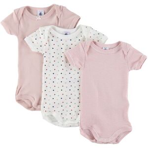 Petit Bateau Body K/æ - 3-Pak - Rosa/hvid - Petit Bateau - 6 Mdr - Body K/æ