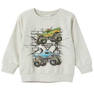 Name It Sweatshirt - Nmmfaustin Monsterjam - Light Grey Melange - Name It - 1½ År (86) - Sweatshirt