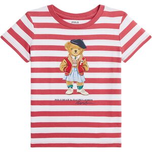 Polo Ralph Lauren T-Shirt - Rød/hvidstribet M. Bamse - Polo Ralph Lauren - 3 År (98) - T-Shirt