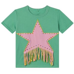 Stella Mccartney Kids T-Shirt - Grøn/rosa M. Similisten/frynser - Stella Mccartney Kids - 8 År (128) - T-Shirt