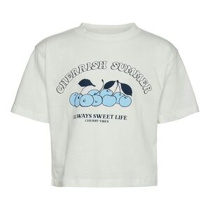 Vero Moda Girl T-Shirt - Vmcherry - Snow White/ Dutch Candy - Vero Moda Girl - 6 År (116) - T-Shirt