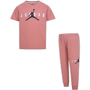 Jordan Sæt - Sweatpants/t-Shirt - Sustainable - Red Stardust - Jordan - 6-7 År (116-122) - Sweatsæt