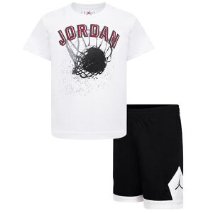 Jordan T-Shirt/shorts - Hoop - Hvid/sort - Jordan - 6-7 År (116-122) - T-Shirt