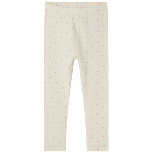 Lil´atelier Leggings - Rib - Nmfgago - Noos - Turtledove Heart - Lil Atelier - 5 År (110) - Leggings