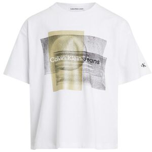 Klein T-Shirt - Layered Graphic - Bright White - Calvin Klein - 14 År (164) - T-Shirt