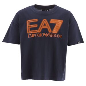 Ea7 T-Shirt - Navy M. Orange - Ea7 - 14 År (164) - T-Shirt