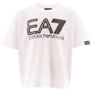 Ea7 T-Shirt - Hvid M. Sort - Ea7 - 14 År (164) - T-Shirt