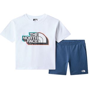 The North Face Shortssæt - T-Shirt/shorts - Hvid/shady Blue - The North Face - 7 År (122) - T-Shirt