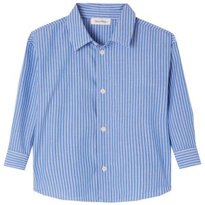 American Vintage Skjorte - Rayures Aqua - American Vintage - 7 År (122) - Skjorte
