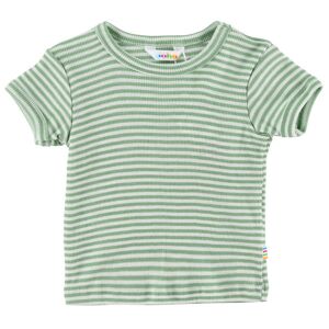Joha T-Shirt - Uld/silke - Rib - Grøn/hvid - Joha - 90 - T-Shirt