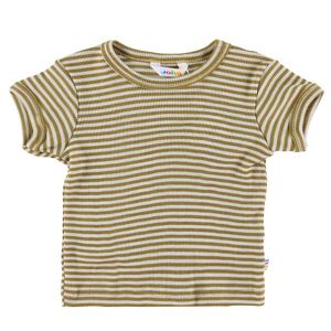 Joha T-Shirt - Uld/silke - Rib - Gul/hvid - Joha - 80 - T-Shirt