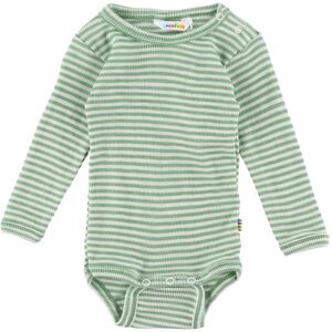 Joha Body L/æ - Uld/silke - Rib - Grøn/hvid - Joha - 60 - Body L/æ