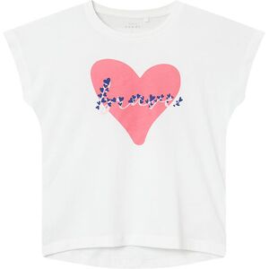 Name It T-Shirt - Nkfvigea - Bright White/brave - Name It - 6 År (116) - T-Shirt